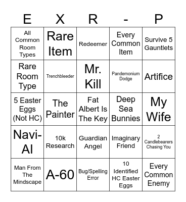 Endless Bingo Card