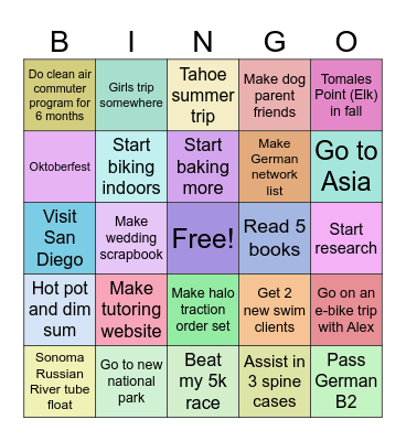 2025 Bingo Card