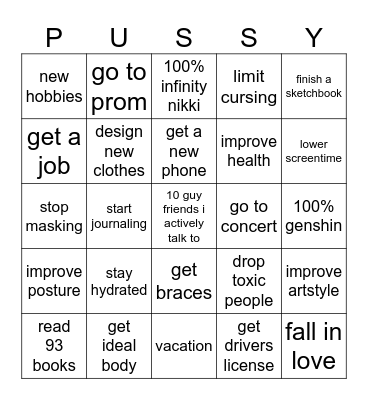 ULTIMATE 2025 Bingo Card