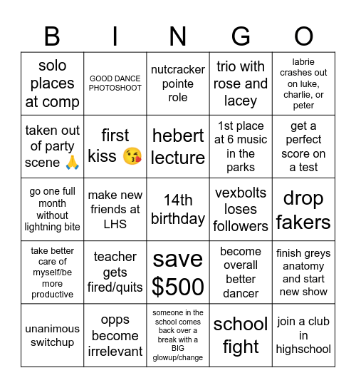 2025 BINGO CARD Bingo Card