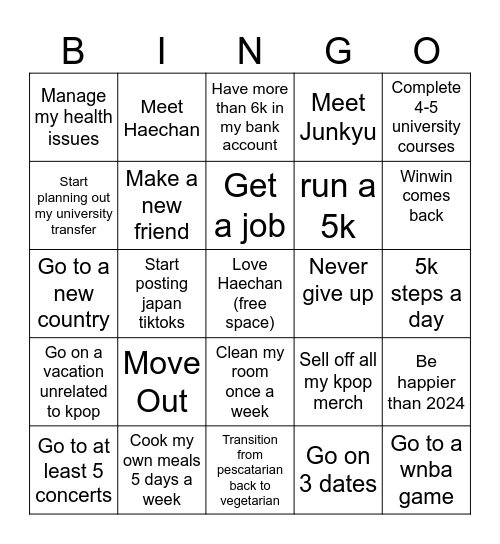 2025 BINGO Card