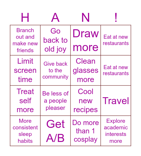 2025 Bingo Card