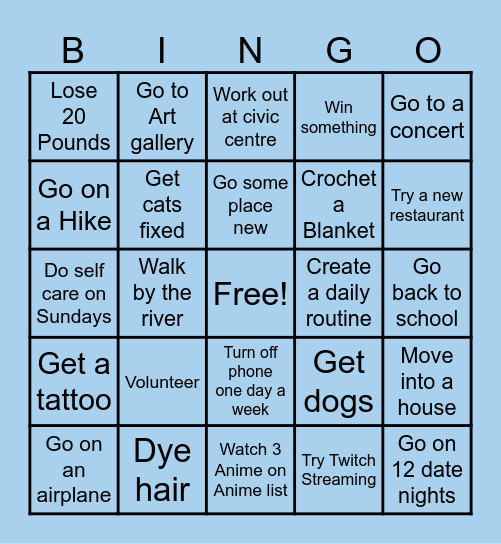 2025 Bingo Card