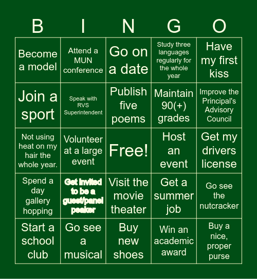 2025 BINGO CARD Bingo Card