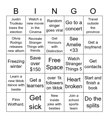 2025 Bingo Card