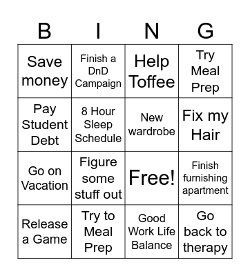 2025 Bingo Card