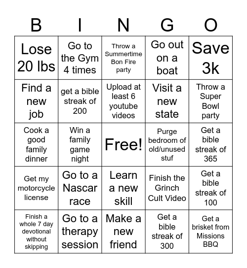 2025 BINGO Card