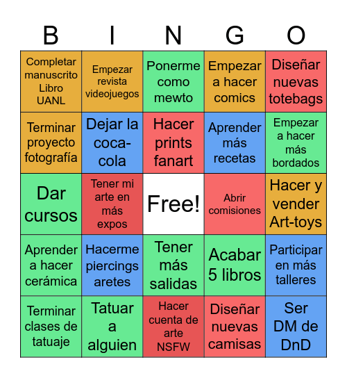 Toto metas 2025 Bingo Card