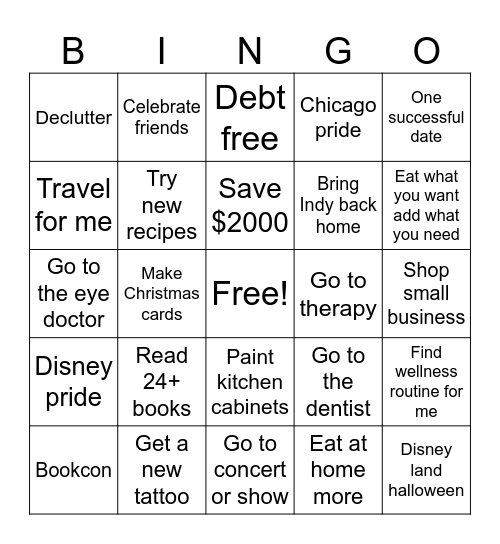 2025 Bingo Card