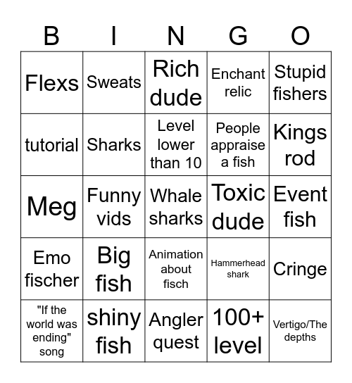 Fisch bingo Card