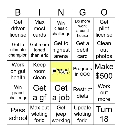 2025 Bingo Card