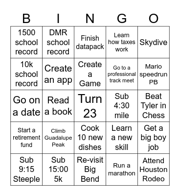2025 Bingo Card