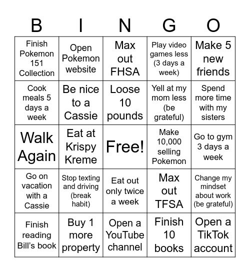 Khang’s 2025 Bingo Card