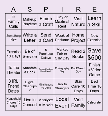 2025 Bingo Card