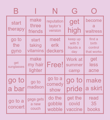 2025 Bingo Card
