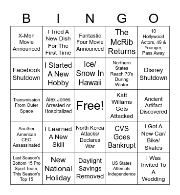 BINGO 2025 #3 Bingo Card