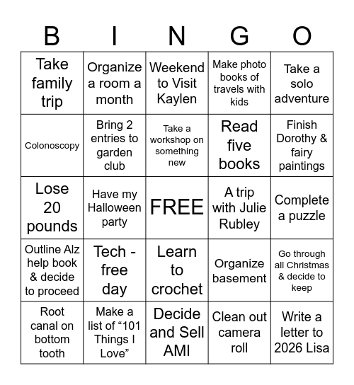 2025 BINGO! Bingo Card