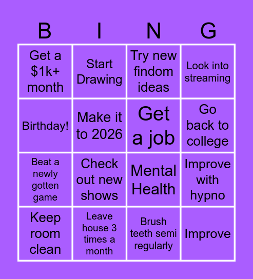 2025 Bingo Card Bingo Card