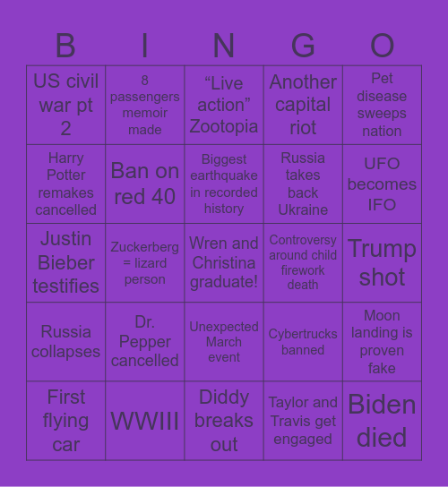 2️⃣0️⃣2️⃣5️⃣ Bingo Card