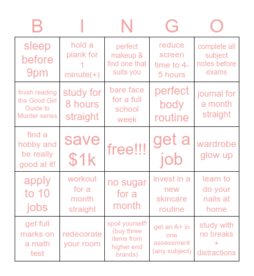 '25 bingo!!! Bingo Card