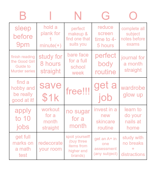 '25 bingo!!! Bingo Card