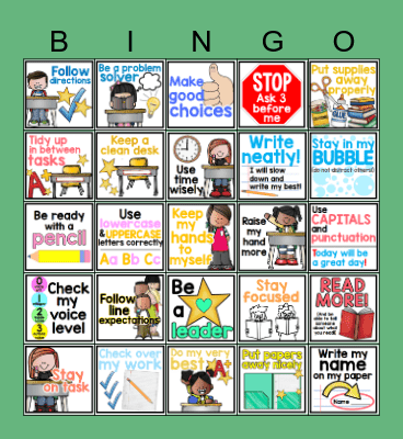 Goals Bingo Card