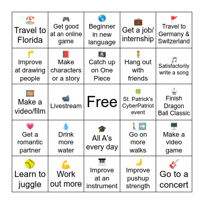 2025 Bingo Card