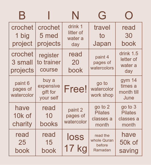 2025 Bingo Card