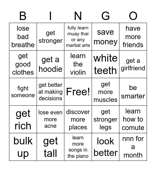 2025 bingo Card