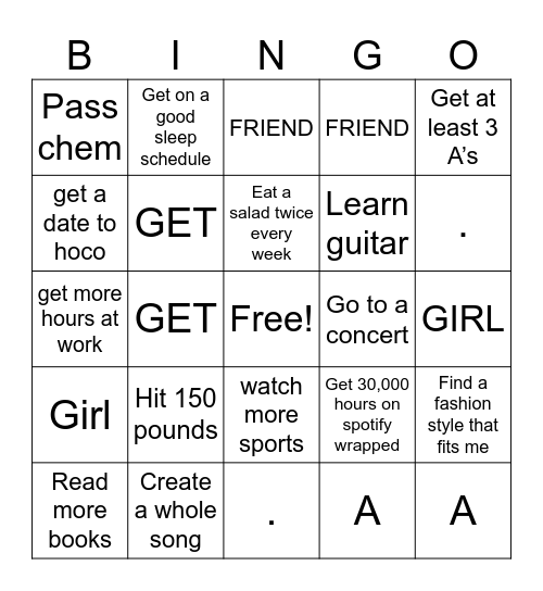 2025 Bingo Card