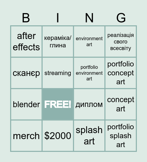 2025 Bingo Card