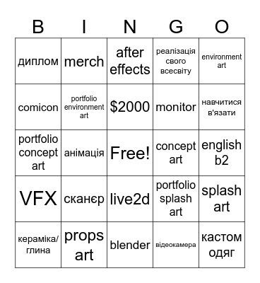 2025 Bingo Card