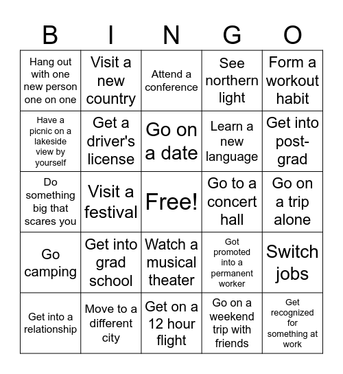 2025 BINGO Card