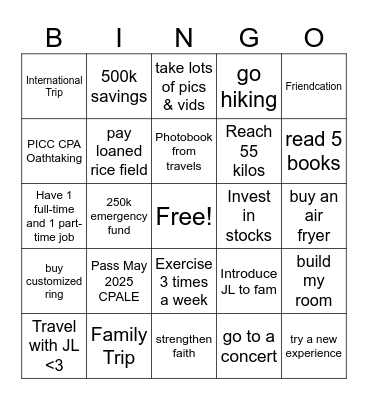 2025 Bingo Card