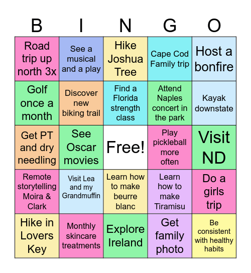 Lulu 2025 Bingo Card