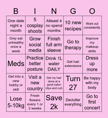 2025 Bingo card Bingo Card