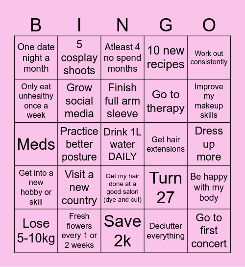 2025 Bingo card Bingo Card