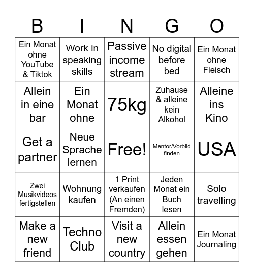 2025 Bingo Card