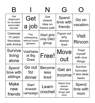 2025 Bingo Card