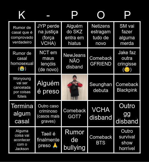 KPOP 2025 Bingo Card