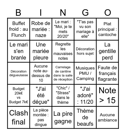 BIBIBIBINGOOOO 4M1L Bingo Card