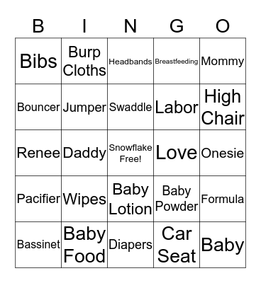 BABY BINGO Card