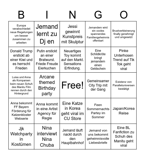 Bullshit Bingo 2025 Bingo Card