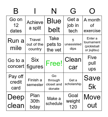 2025 Bingo Card