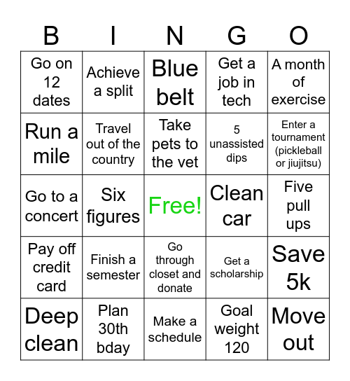 2025 Bingo Card