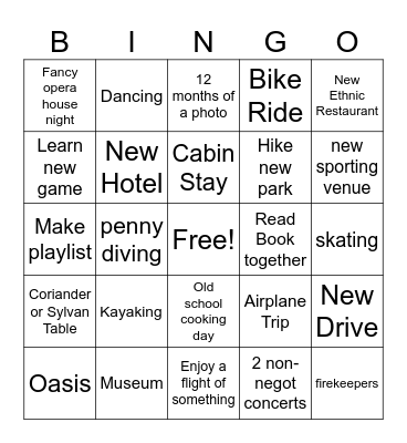 2025 Bingo Card