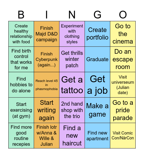 2025 Bingo Card