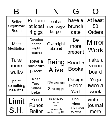 2025 Bingo Card