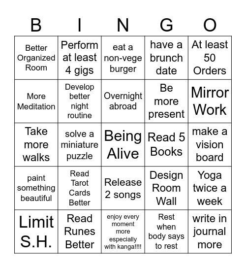 2025 Bingo Card