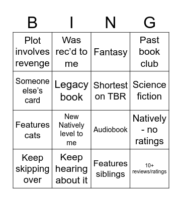 Natively 2025 BING(O) Bingo Card